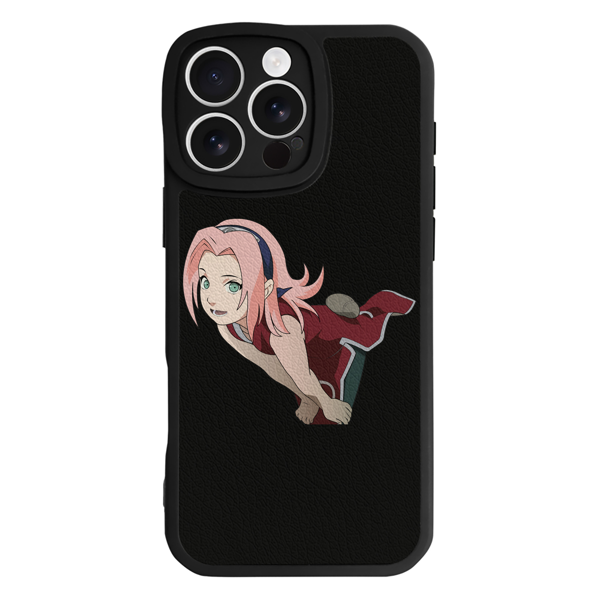 （画像用） NARUTO -ナルト- 春野サクラ Haruno Sakura 【iPhone 16シリーズ対応】シリコンスマホケース（レザー調） 材質：シリコン